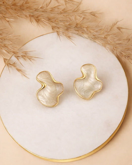 Dripping Enamel Stud Earrings