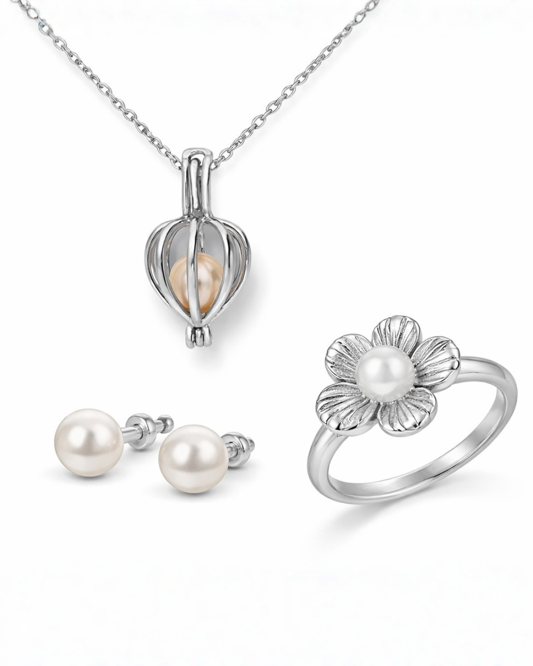 Oyster Pearl Necklace Set