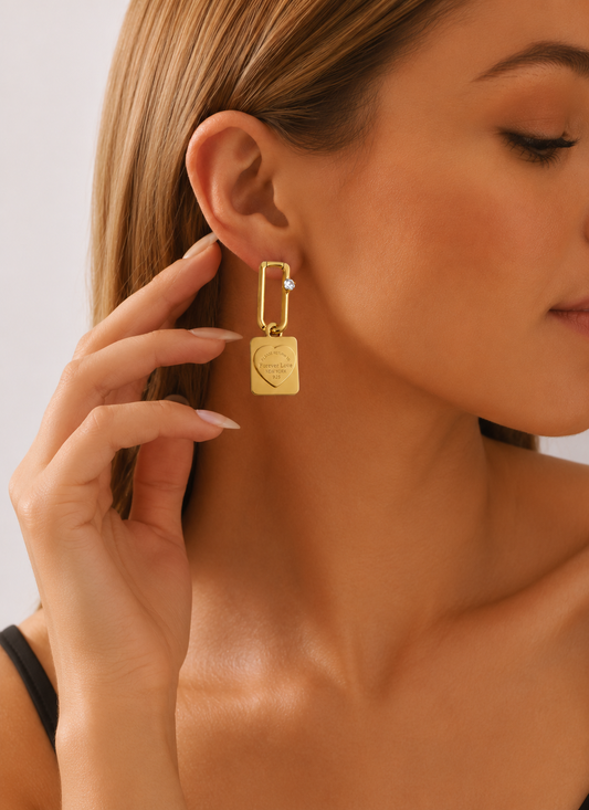 Forever Love Lock Earrings2