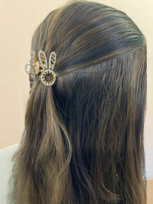 Crystal Bunny Ears Hair Claw