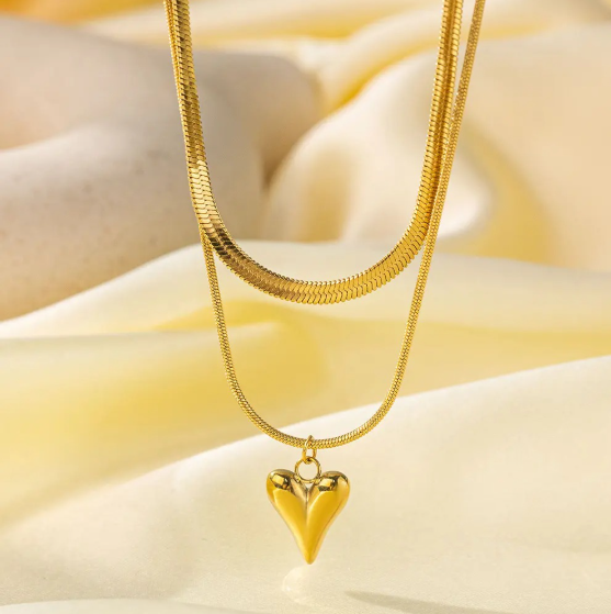 Dual Layer Heart Pendant