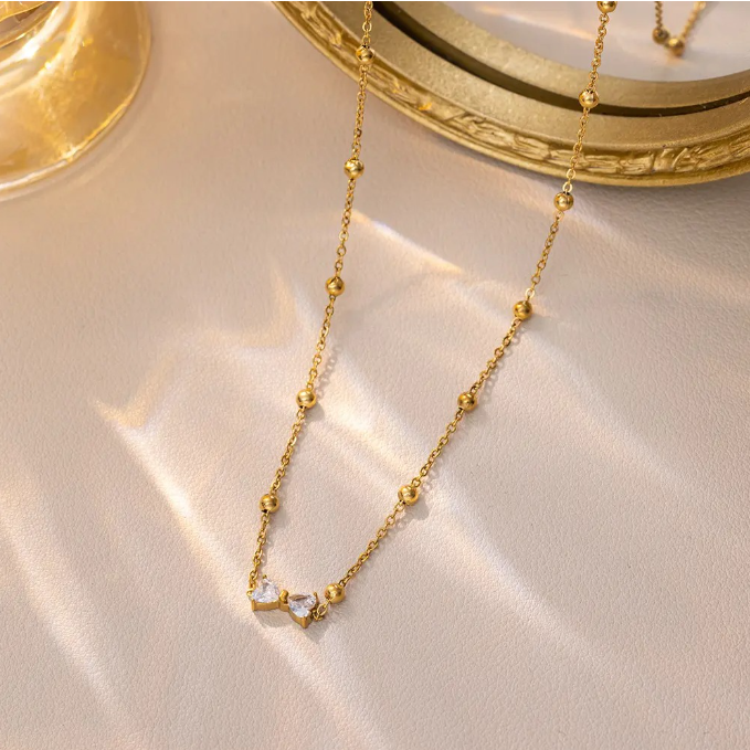 Bow Tie Beads Chain Necklace