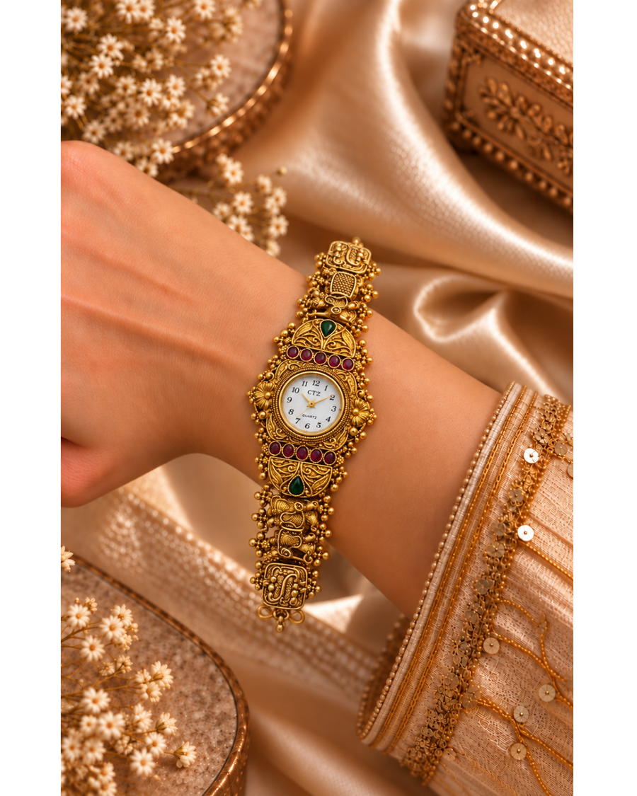 Kashmere Noor Heritage Gold Watch from Meka’s New Arrivals collection