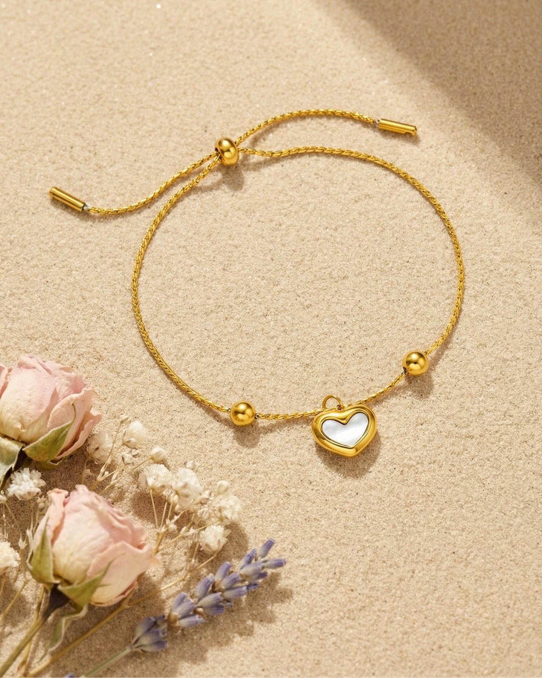 Rope chain heart braclet