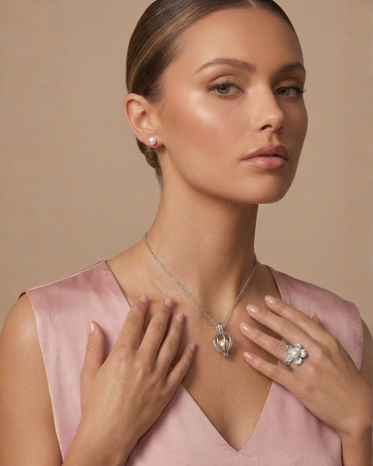 Oyster Pearl Necklace Set