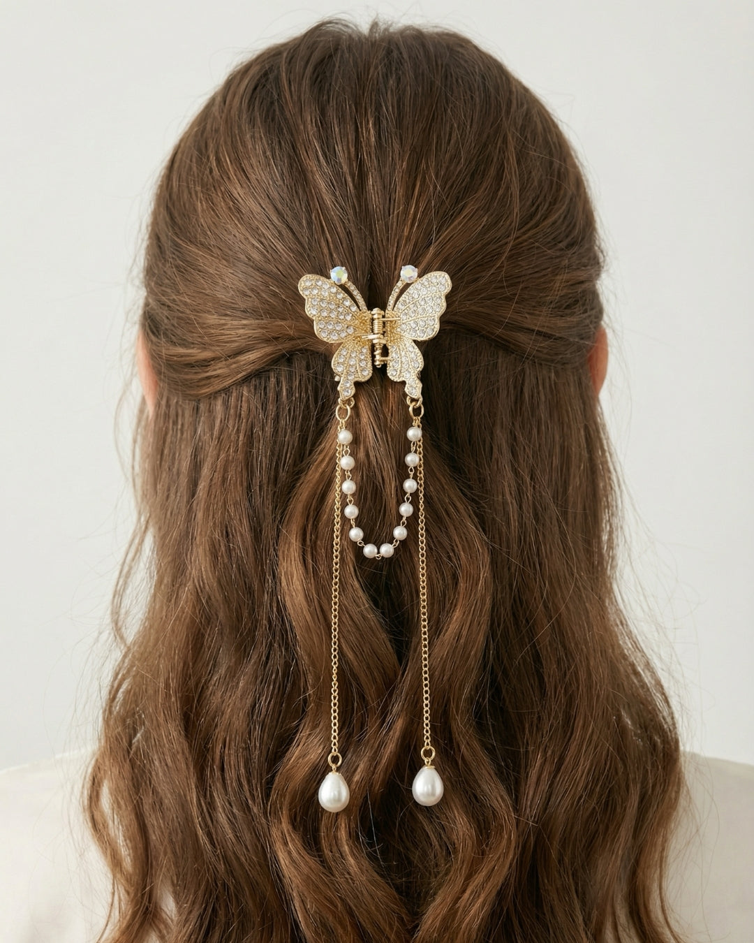 Pearlwing Butterfly Hair Clip