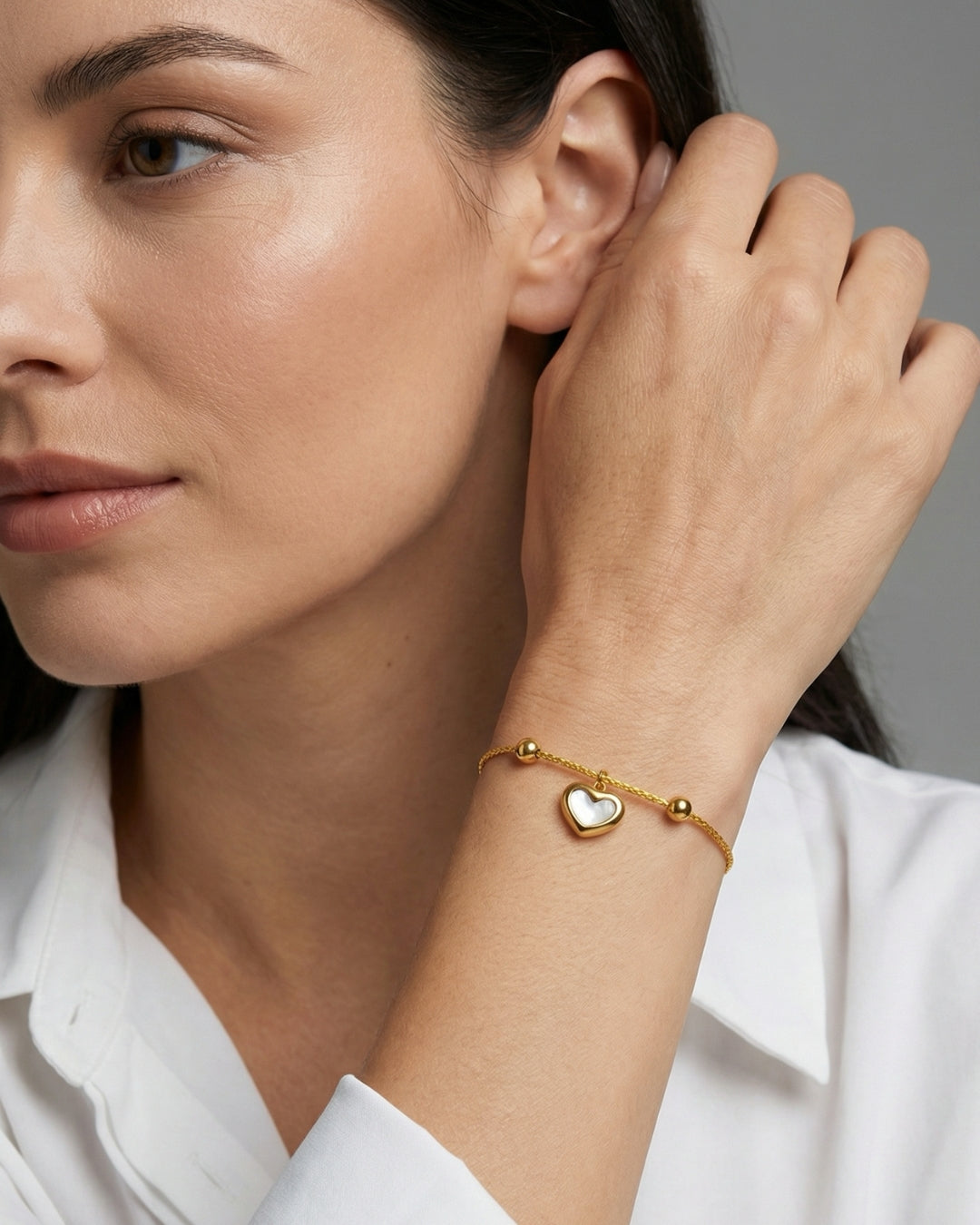 Rope chain heart braclet