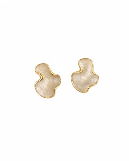 Dripping Enamel Stud Earrings