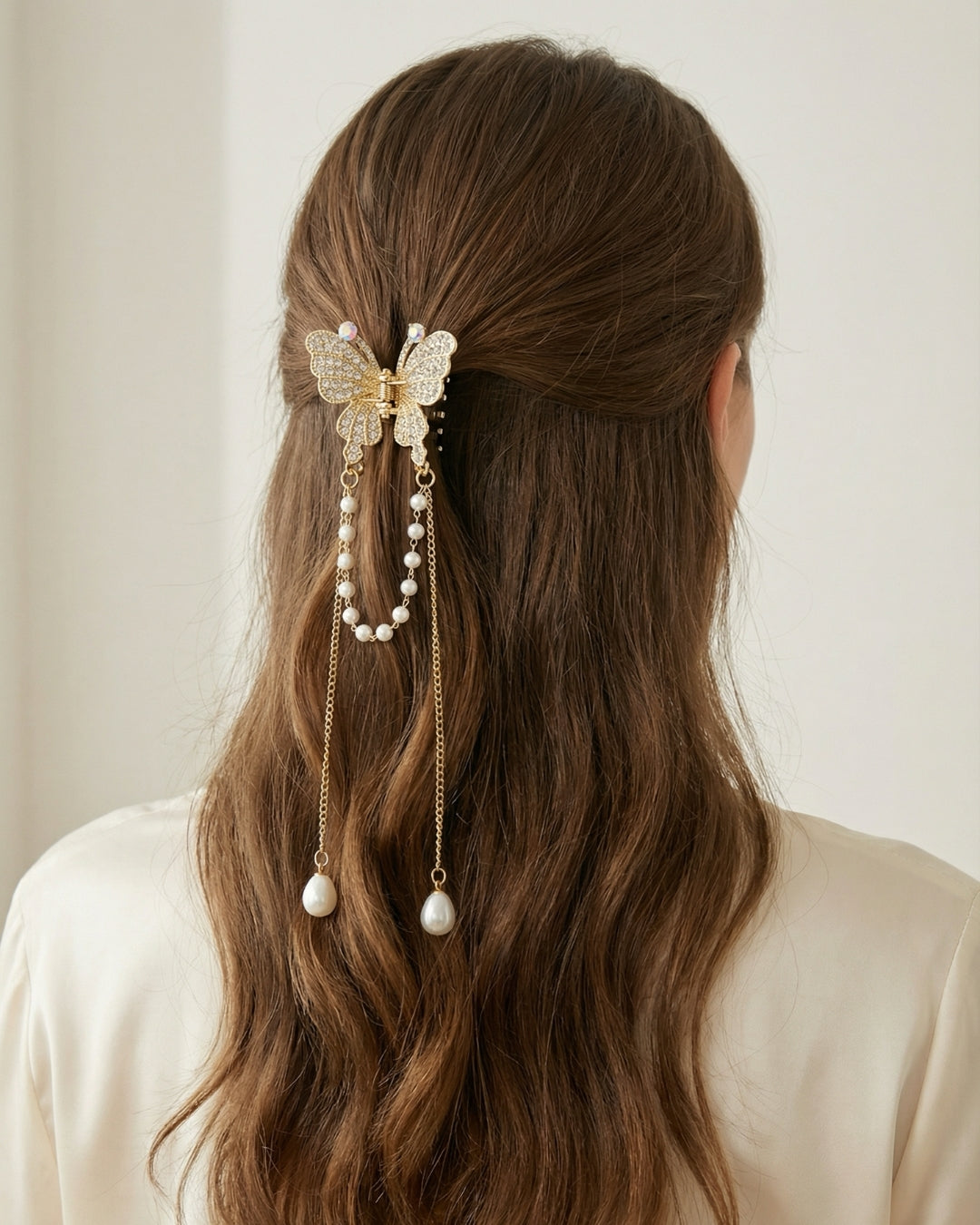 Pearlwing Butterfly Hair Clip