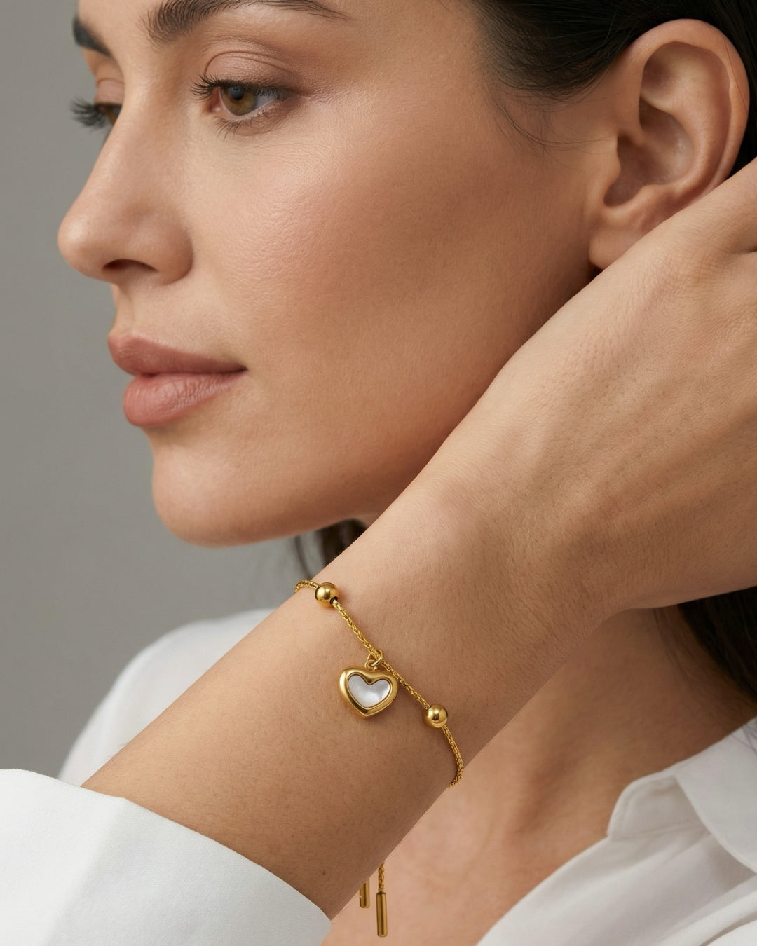 Rope chain heart braclet