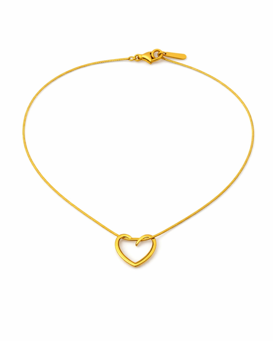 Trendy heart hollow necklace