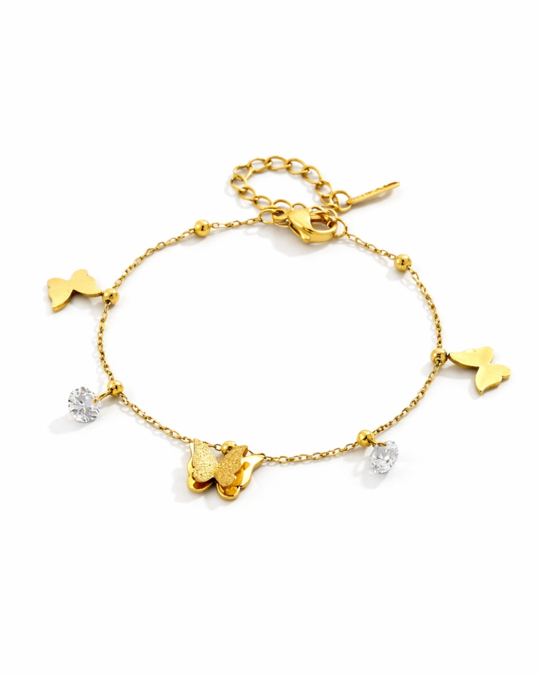 Butterfly Stone Drop Anklet