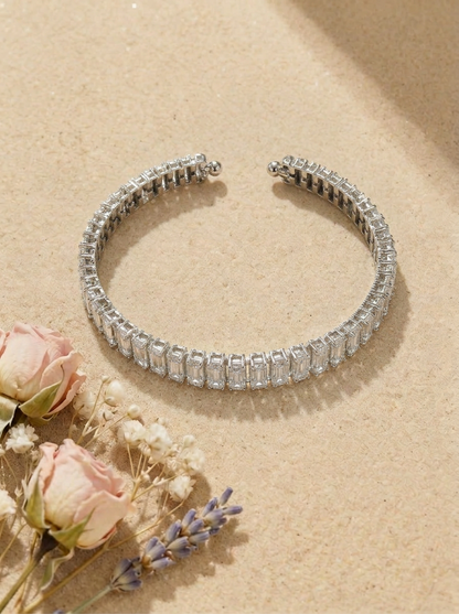 Silver Finish Bracelet - Flat Lay