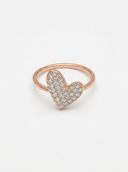 Asymmetric Heart Ring - Product Shot
