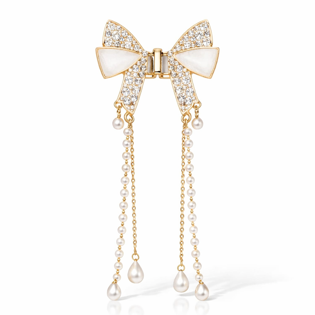 Pearl Bow Hair Claw