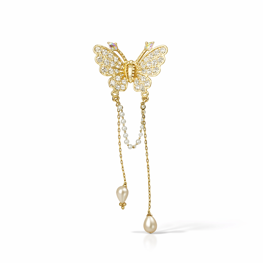 Golden Butterfly Hair Claw