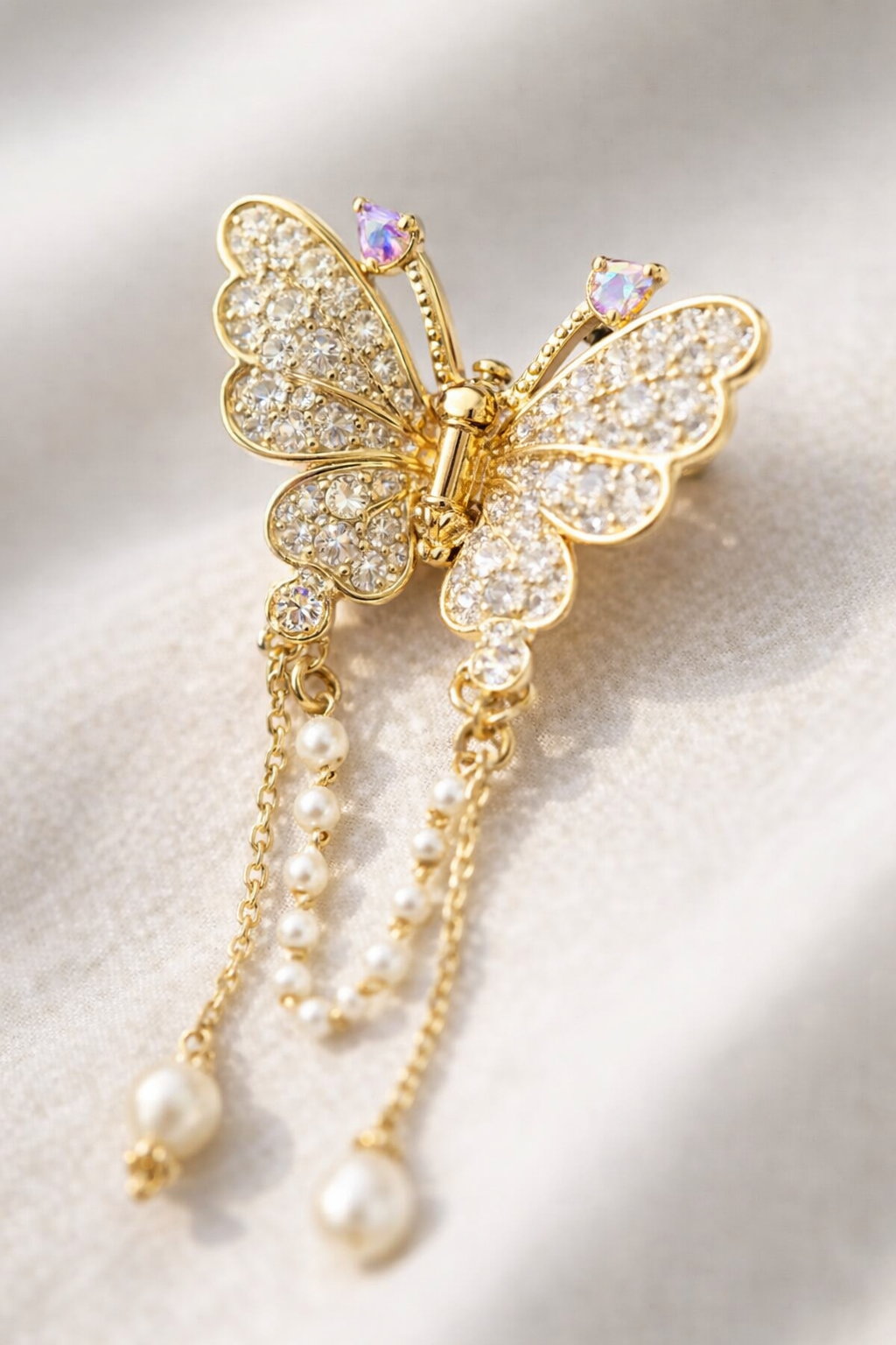 Golden Butterfly Hair Claw