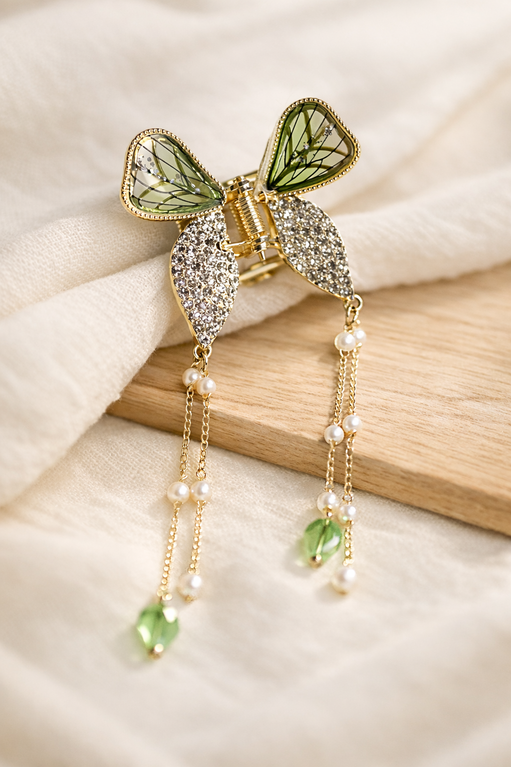 Green Butterfly Hair Claw