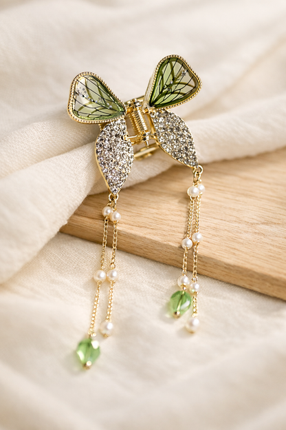 Green Butterfly Hair Claw