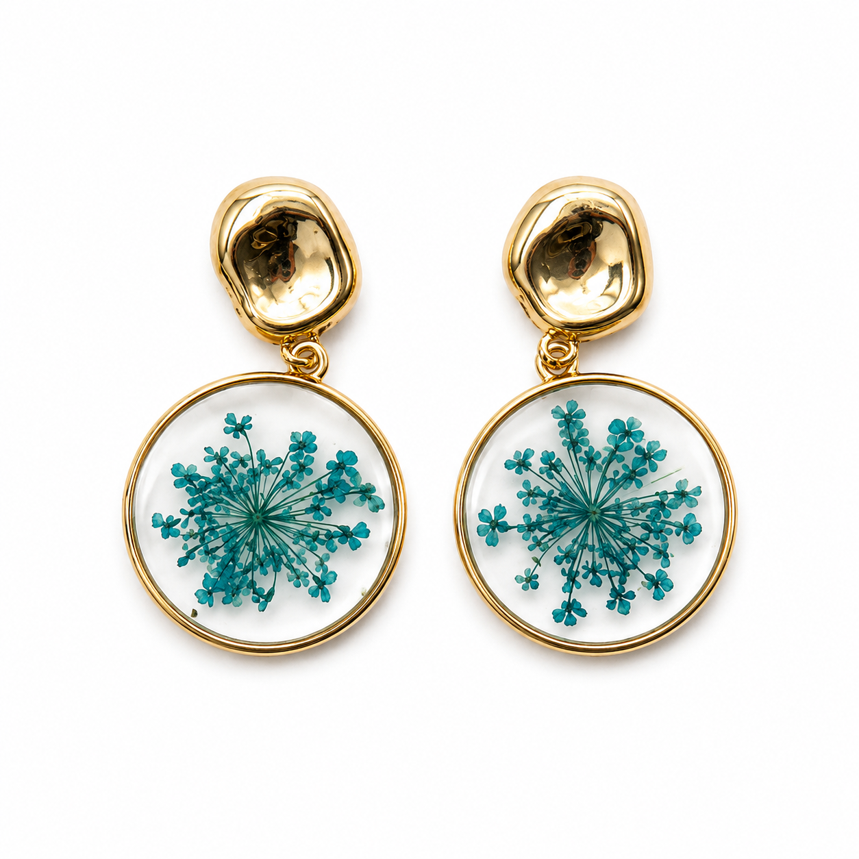 Ocean Blue Resin Earring