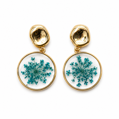 Ocean Blue Resin Earring