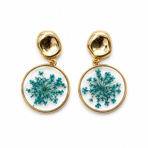Ocean Blue Resin Earring