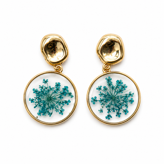 Ocean Blue Resin Earring