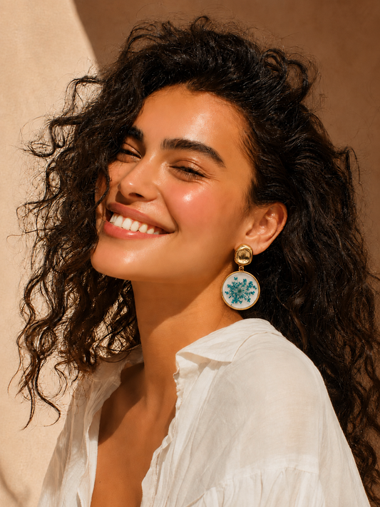 Ocean Blue Resin Earring