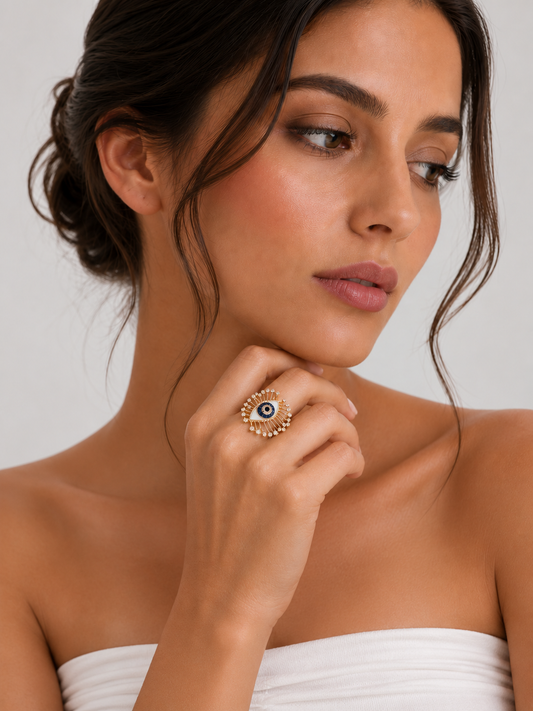 Evil Eye Statement Ring