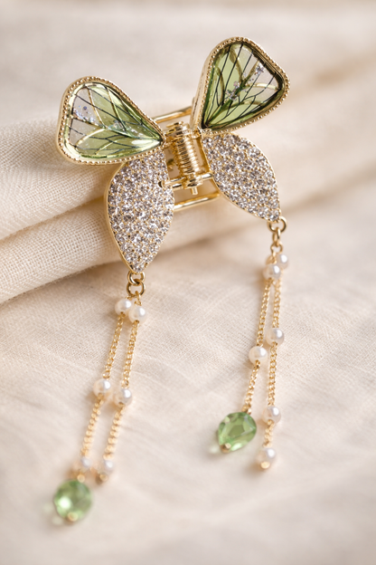 Green Butterfly Hair Claw