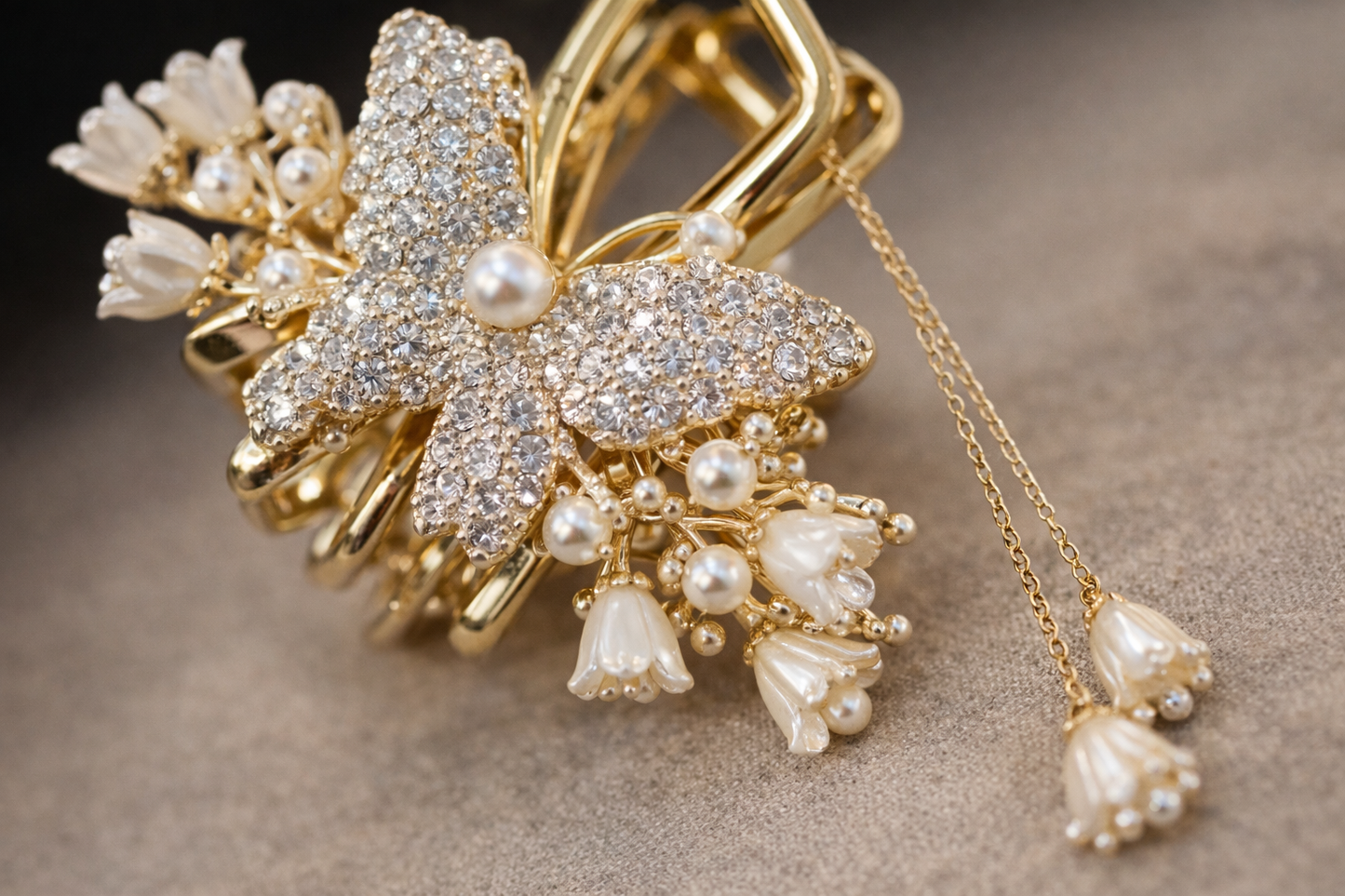 Gold Butterfly Hair Claw