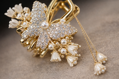 Gold Butterfly Hair Claw