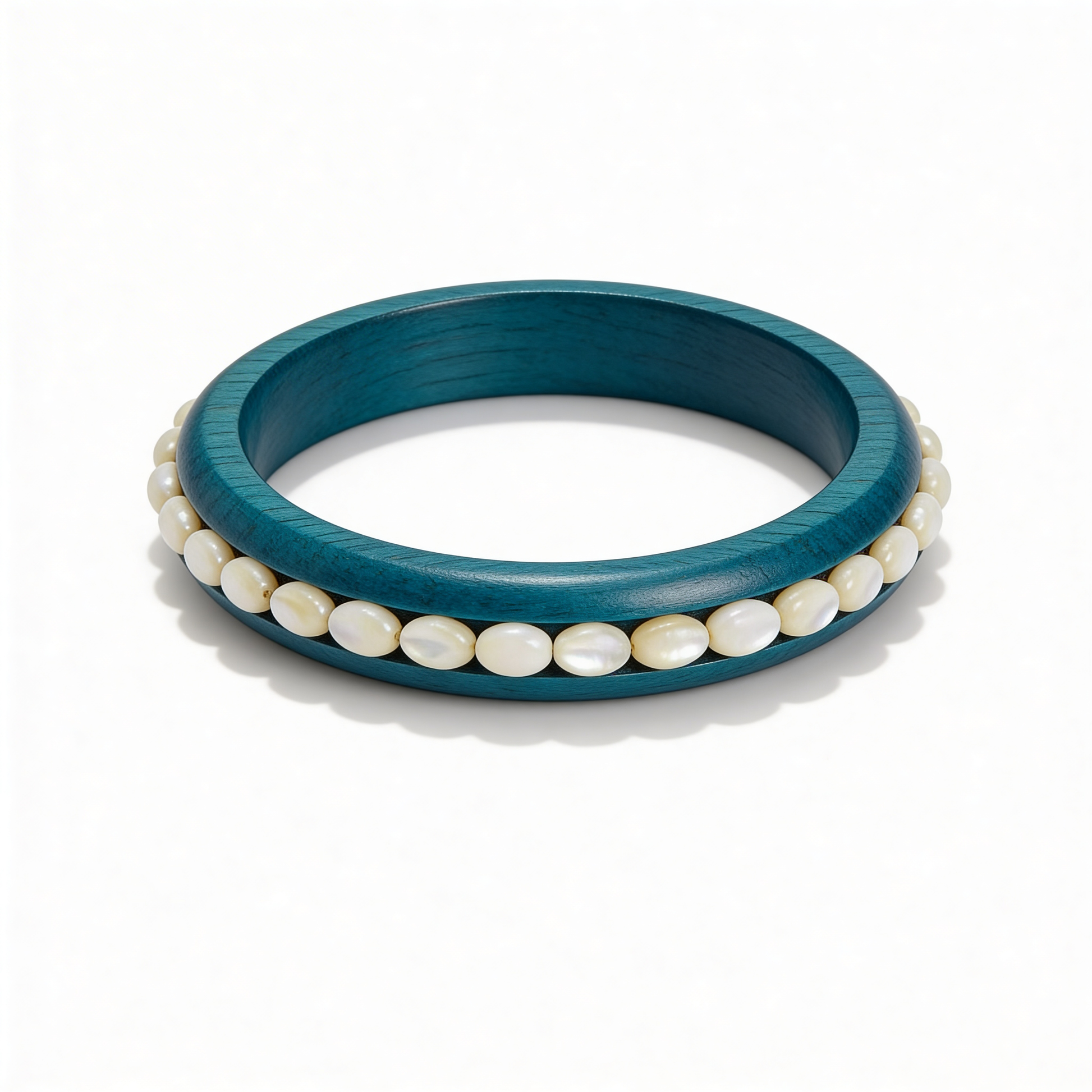 Teal Pearl Bangle - Product Shot