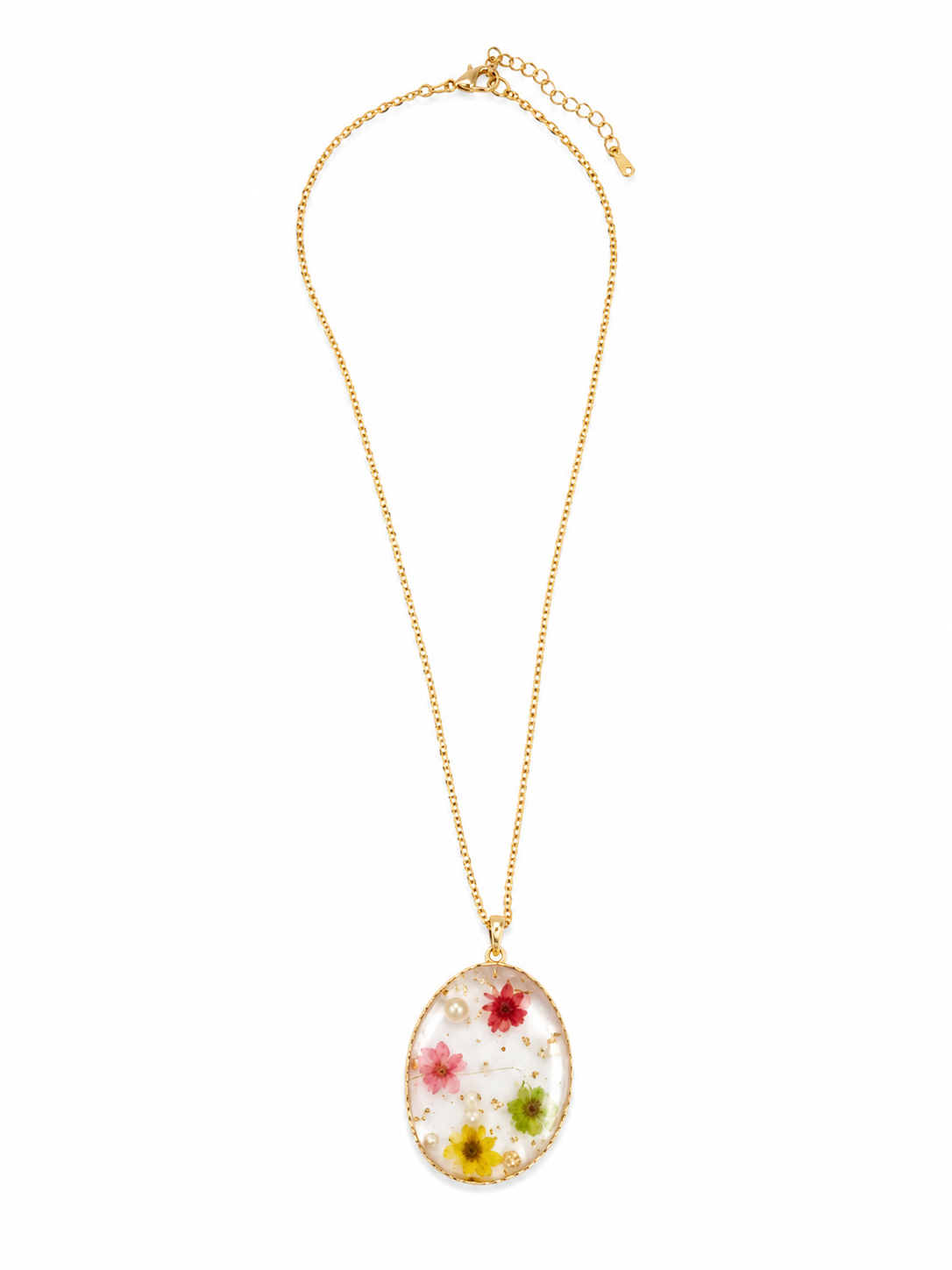 Flower Garden Resin Necklace