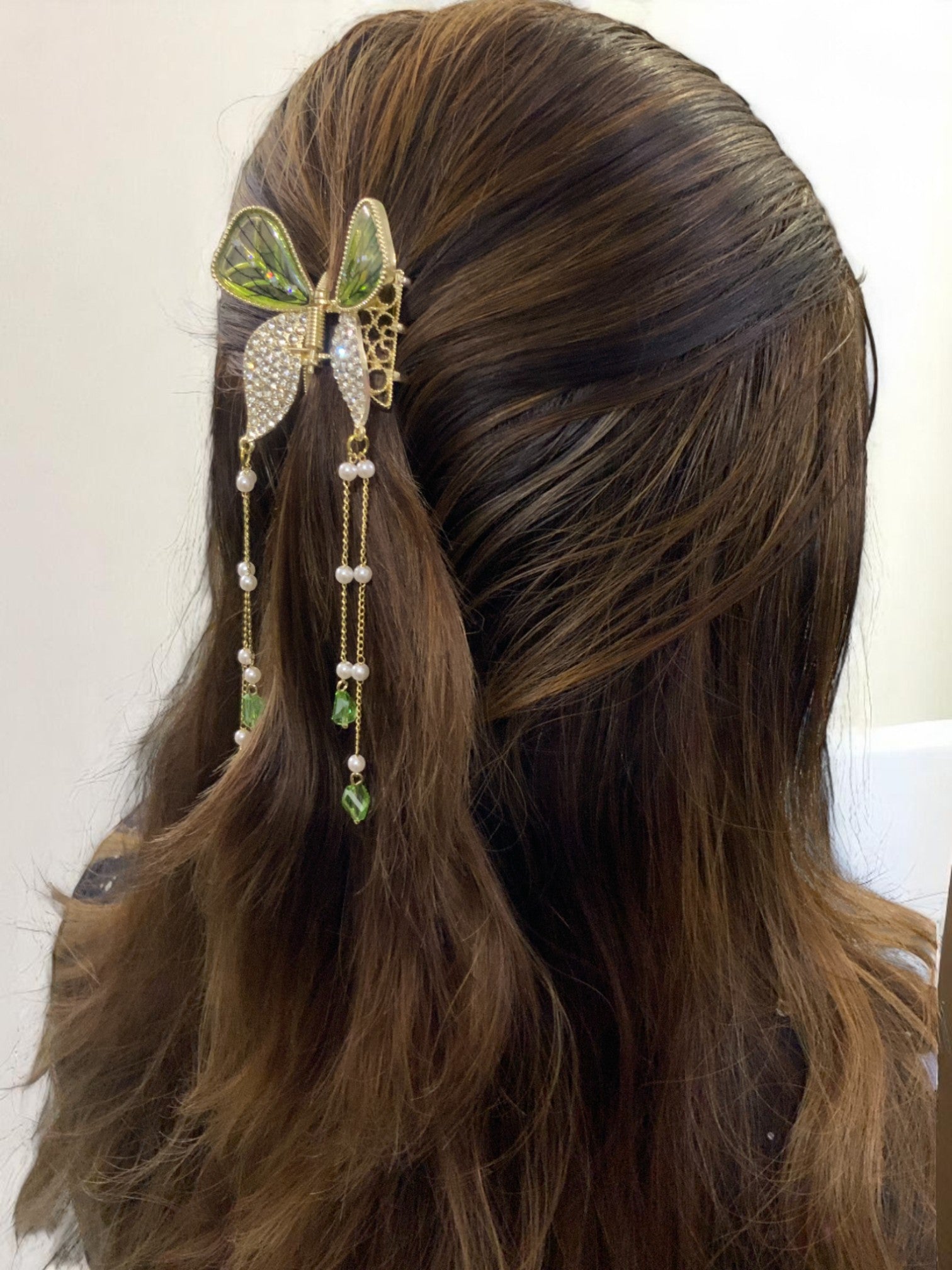 Green Butterfly Hair Claw