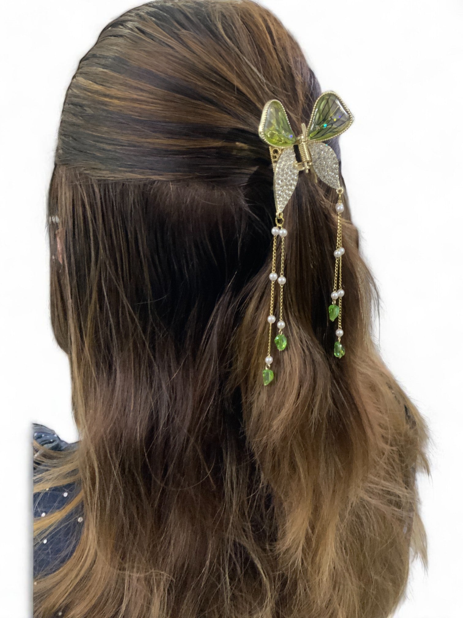 Green Butterfly Hair Claw
