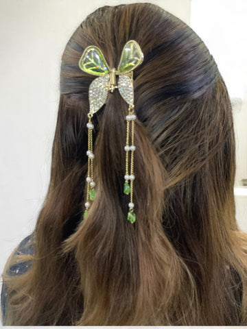 Green Butterfly Hair Claw