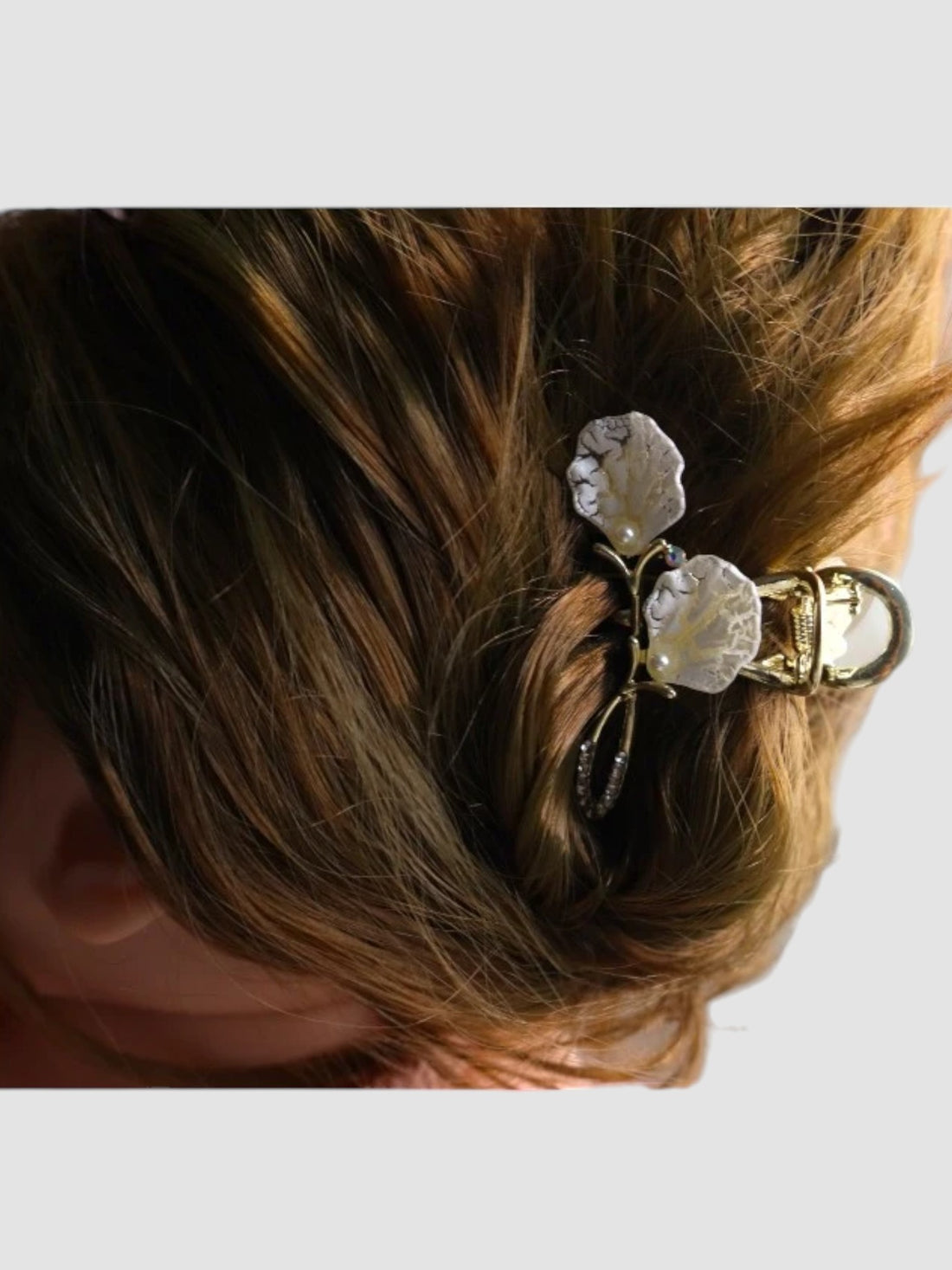 White Orchid Hair Claw