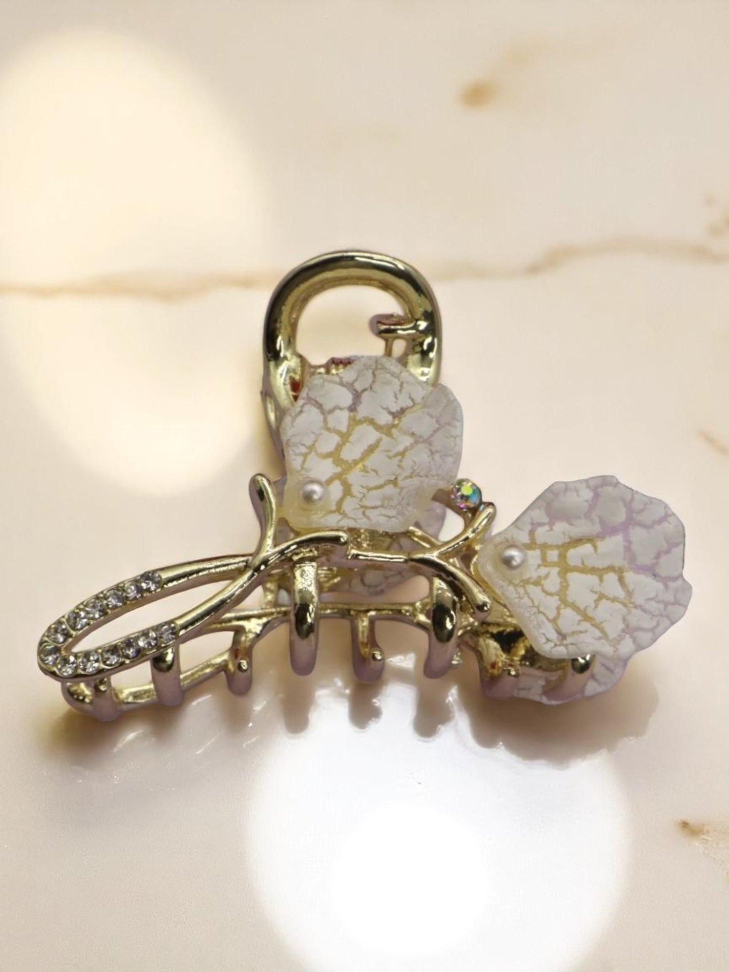 White Orchid Hair Claw