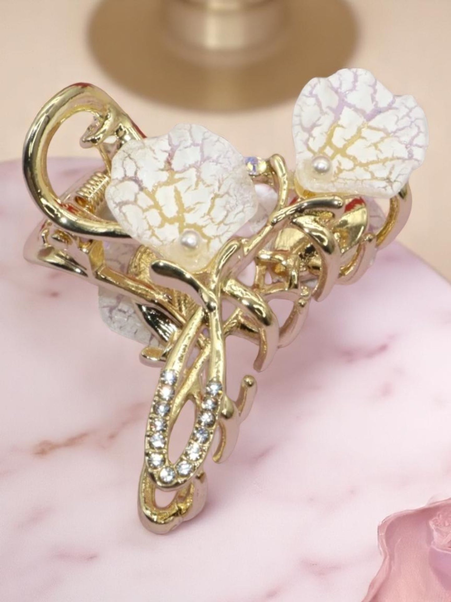 White Orchid Hair Claw