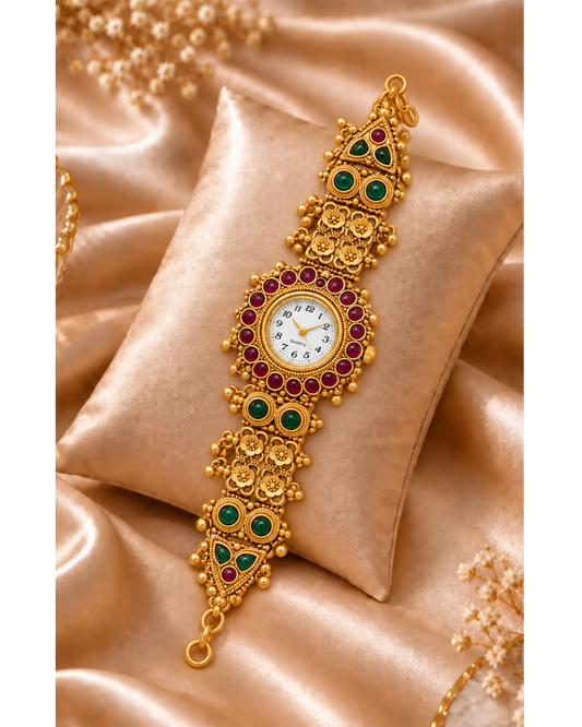Kundan Gulab Ruby Heritage Watch