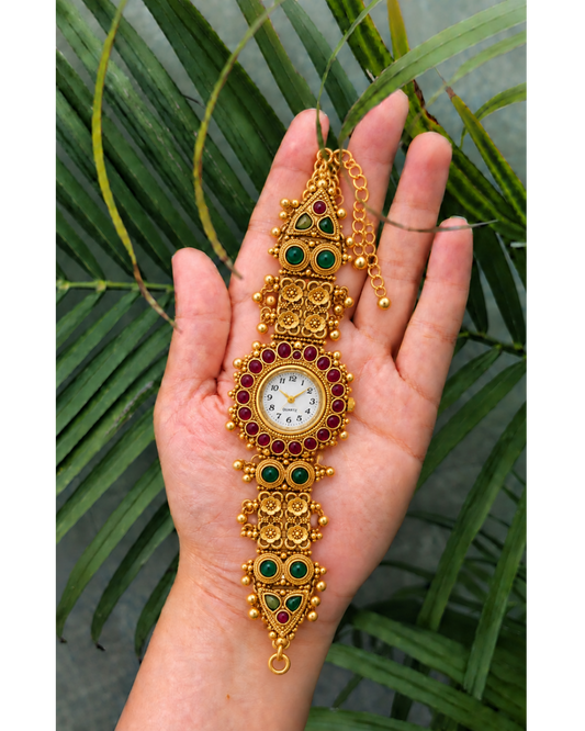 Kundan Gulab Ruby Heritage Watch