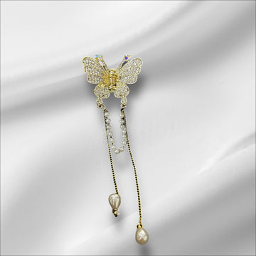 Golden Butterfly Hair Claw