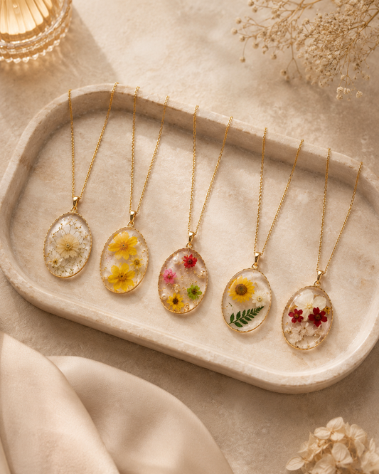 Resin Flower Necklace