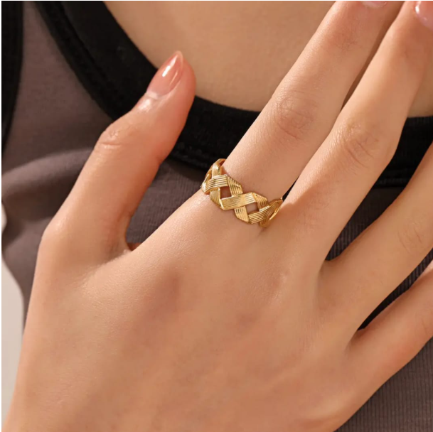 Textured Woven Band Ring