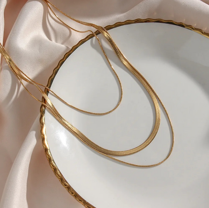 Triple Layer Snake Necklace