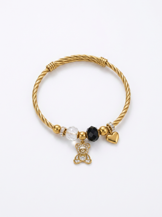 Teddy Charm Gold Bracelet
