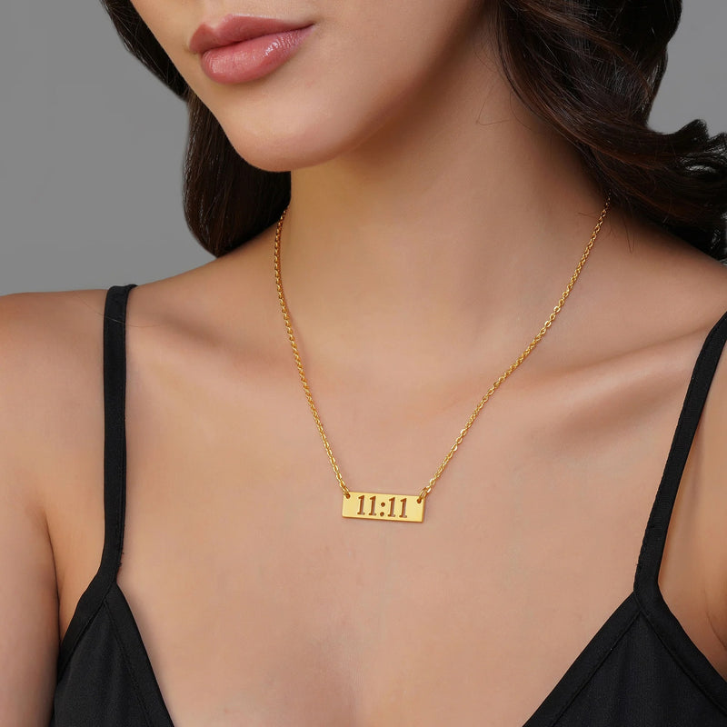 Gold 11:11 Pendant Necklace