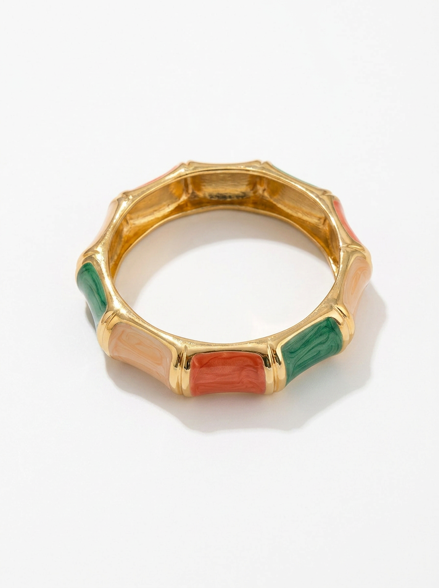 Gold Bamboo Bangle Multicolor - Product Shot
