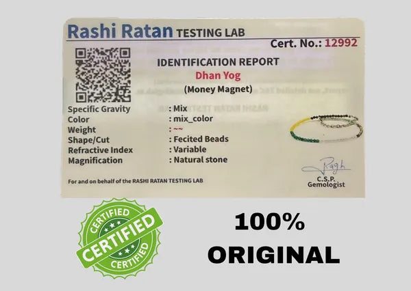 Combo Pack: Raw Pyrite & Dhan Yog Anklets (Lab Certified)
